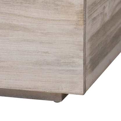 bali & pari  - Alvaro Storage Trunk in White Wash/Black - Alvaro-White Wash-Wooden-Bench-Boxed view 7