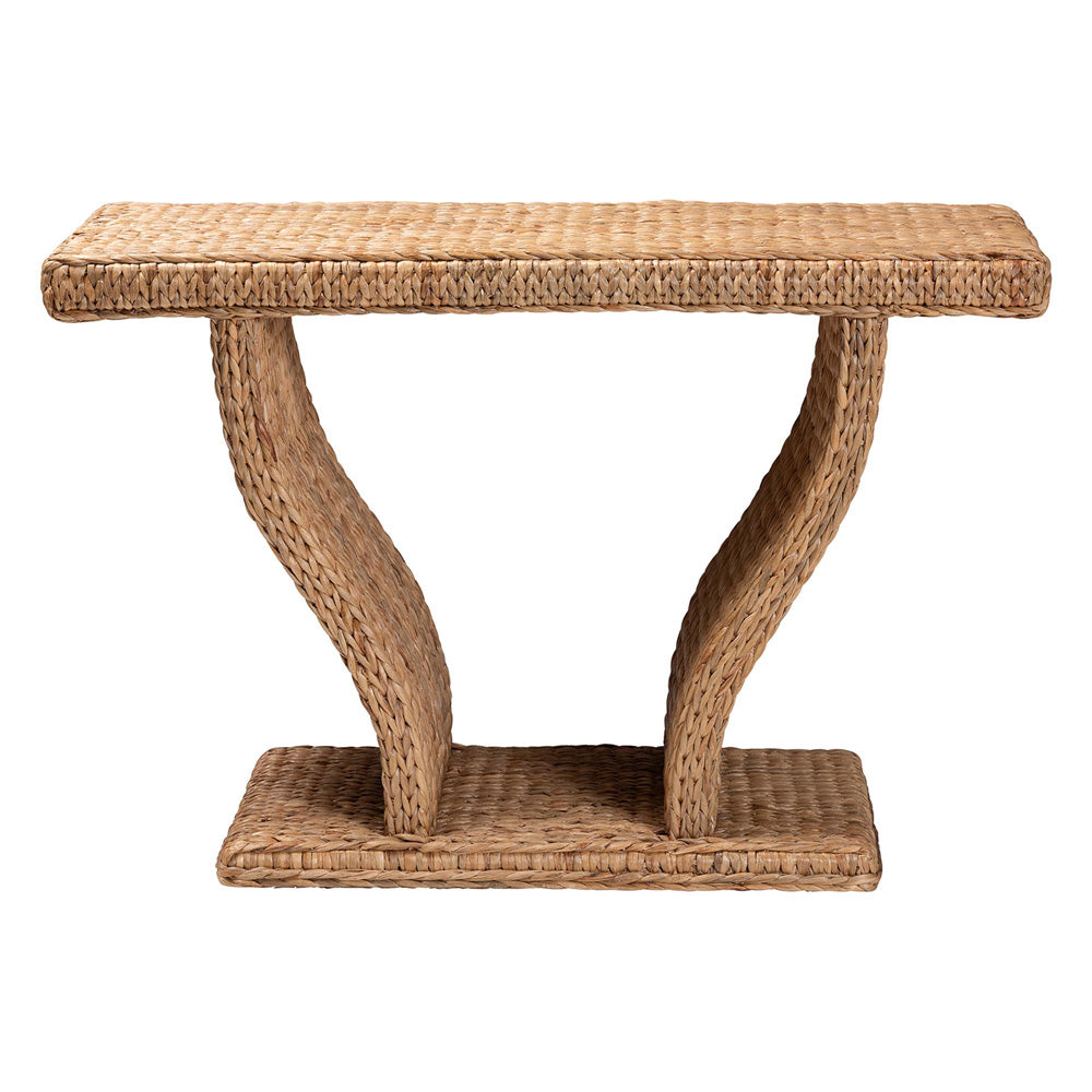 bali & pari - Alyssa Console Table in Natural Brown - Alyssa-Rattan/Abaca-Console Tables view 2