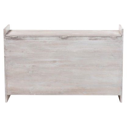 bali & pari  - Amado Chest in White Wash - Amado-White Wash-Wooden-Bench-Boxed view 5