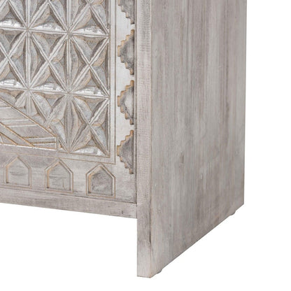 bali & pari  - Amado Chest in White Wash - Amado-White Wash-Wooden-Bench-Boxed view 7
