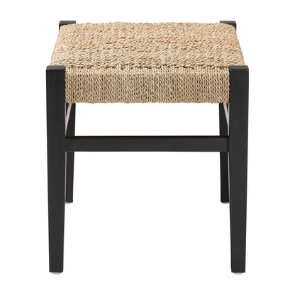 bali & pari - Amber Bench in Natural Brown/Black - Amber-Natural/Black Matte-Wooden/Seagrass-Bench view 3