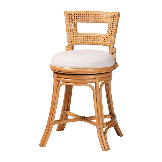 bali & pari - Amina Counter Stool in Light Honey - Amina-Light Honey Rattan-CS view 1