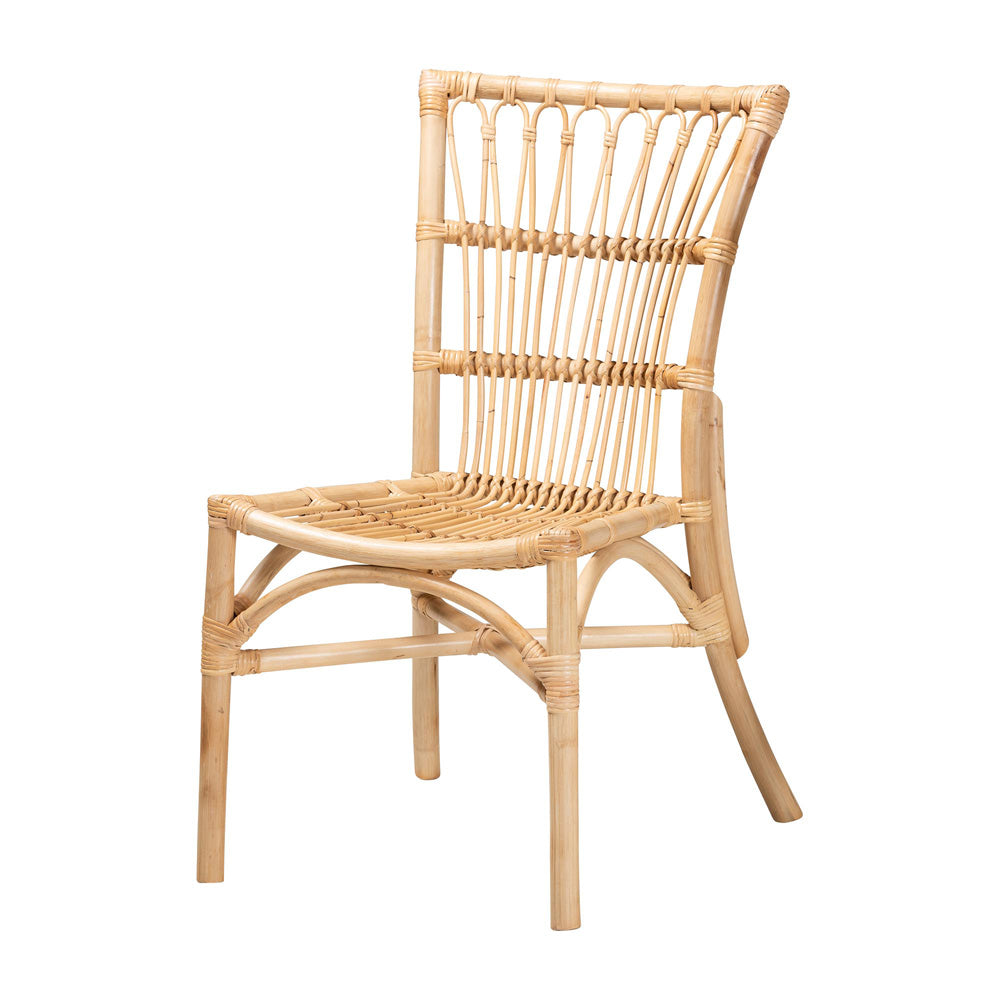 bali & pari - Ammi Dining Chair in Natural Brown - Ammi-Rattan-DC view 1