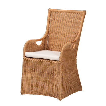 bali & pari - Amsterdam Dining Chair in Light Honey - Amsterdam-Light Honey Rattan Cushioned-DC view 1