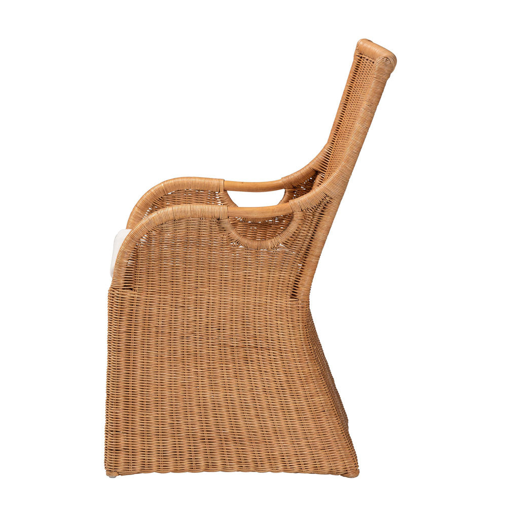 bali & pari - Amsterdam Dining Chair in Light Honey - Amsterdam-Light Honey Rattan Cushioned-DC view 3