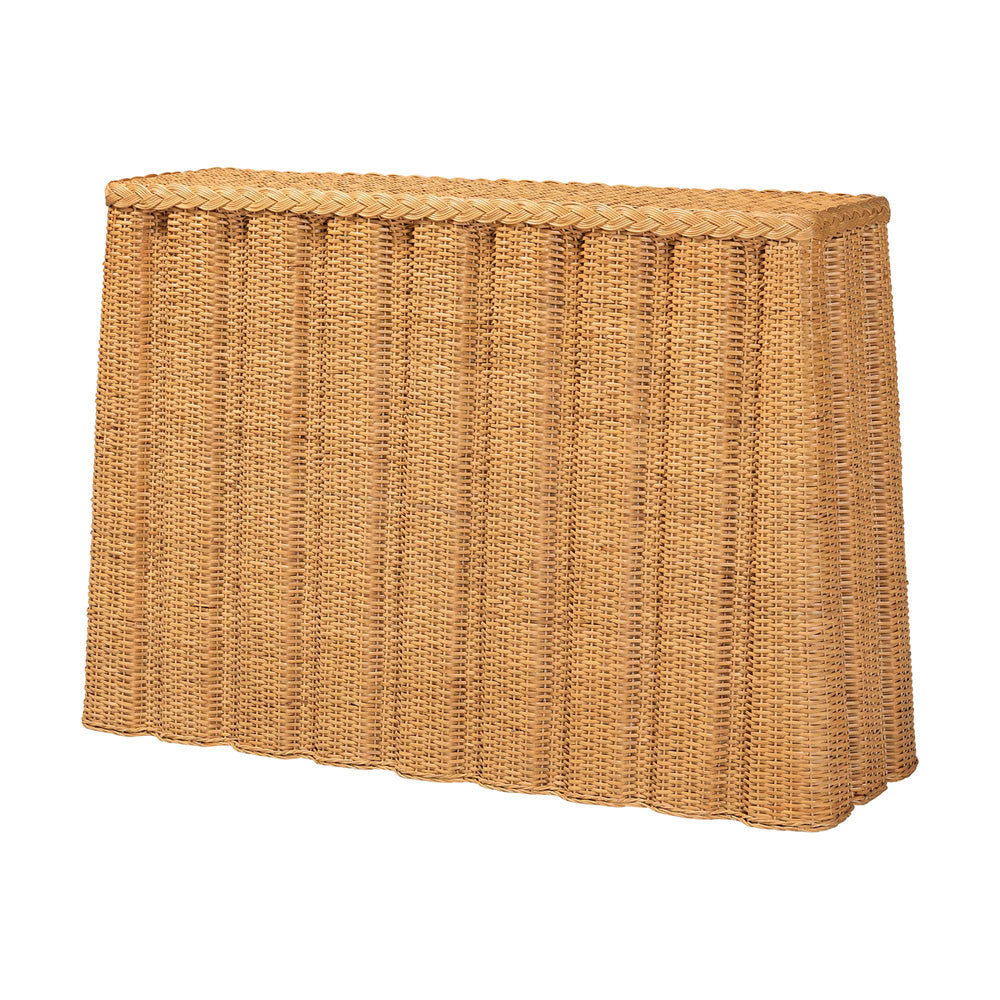 bali & pari - Andrea Console Table in Light Honey - Andrea-Light Honey Rattan-Console Table view 1