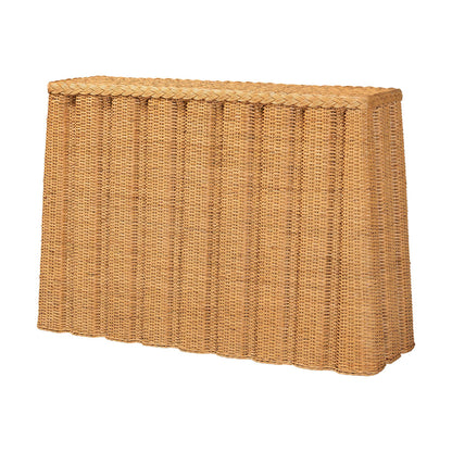 bali & pari - Andrea Console Table in Light Honey - Andrea-Light Honey Rattan-Console Table view 1