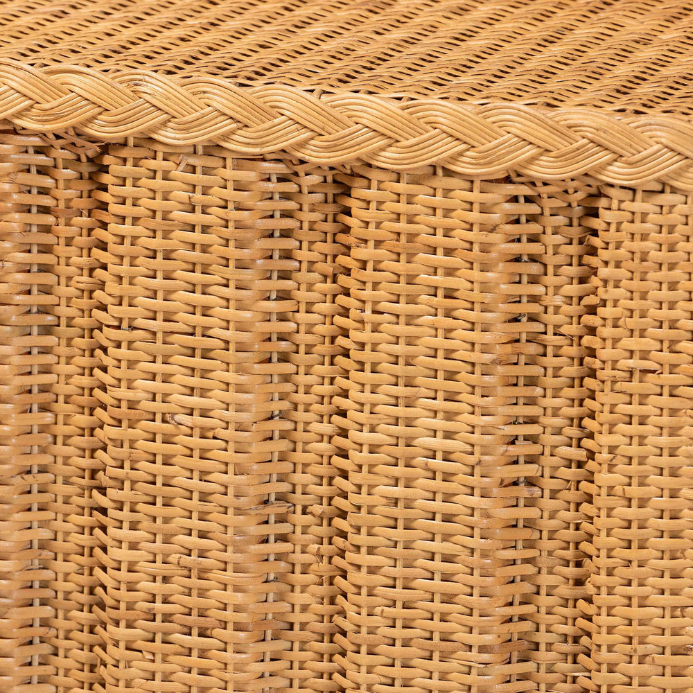 bali & pari - Andrea Console Table in Light Honey - Andrea-Light Honey Rattan-Console Table view 4