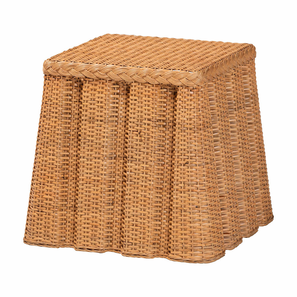 bali & pari - Andrea End Table in Light Honey - Andrea-Light Honey Rattan-ET view 1