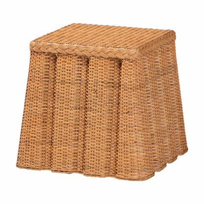 bali & pari - Andrea End Table in Light Honey - Andrea-Light Honey Rattan-ET view 1
