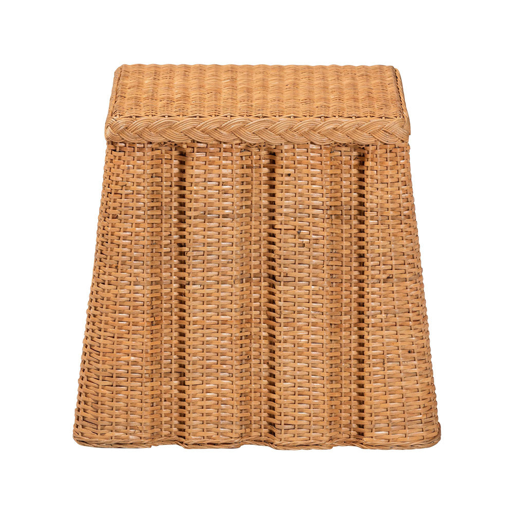 bali & pari - Andrea End Table in Light Honey - Andrea-Light Honey Rattan-ET view 2