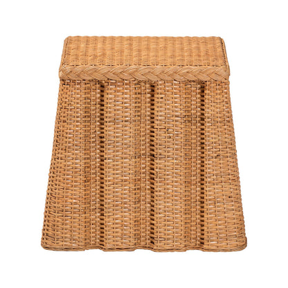 bali & pari - Andrea End Table in Light Honey - Andrea-Light Honey Rattan-ET view 2