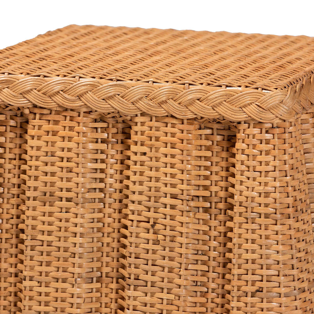 bali & pari - Andrea End Table in Light Honey - Andrea-Light Honey Rattan-ET view 3
