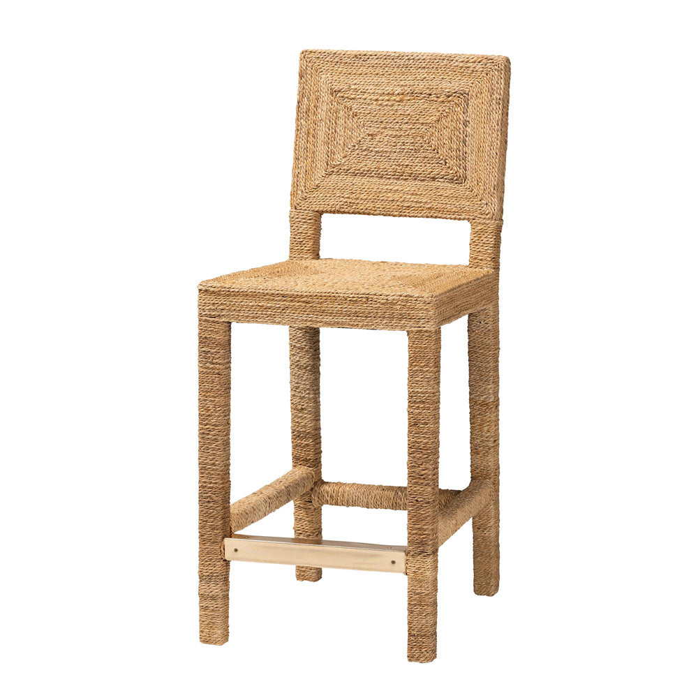 bali & pari - Anfield Counter Stool in Natural - Anfield SH60-Mahogany/Seagrass-CS view 1