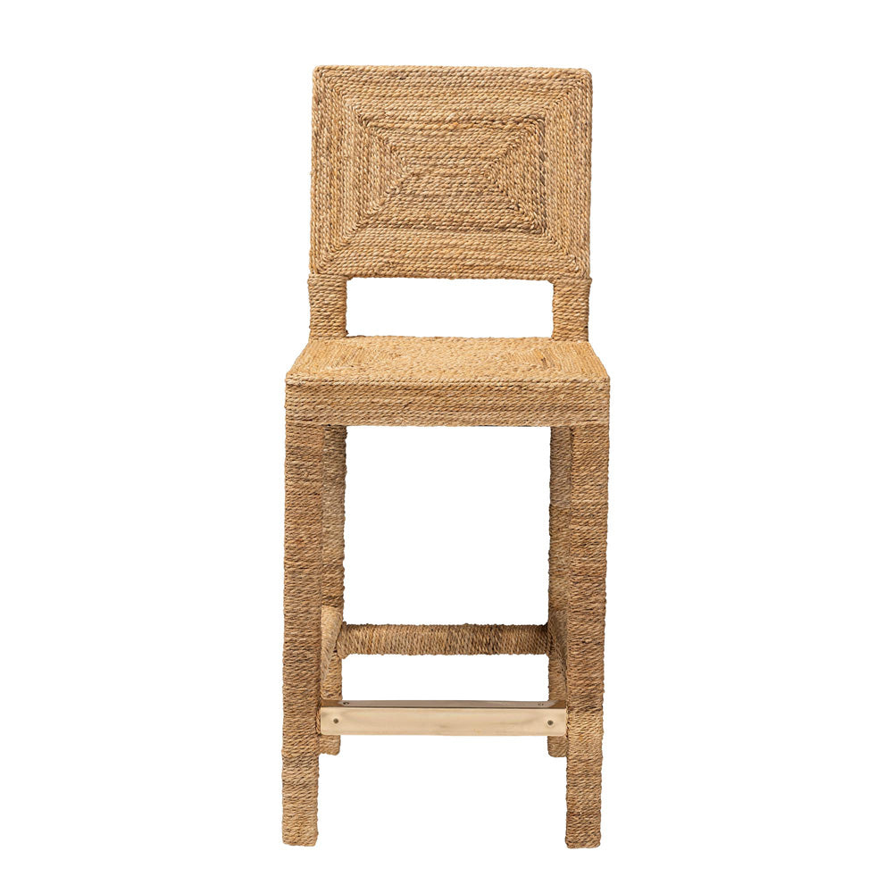 bali & pari - Anfield Counter Stool in Natural - Anfield SH60-Mahogany/Seagrass-CS view 2