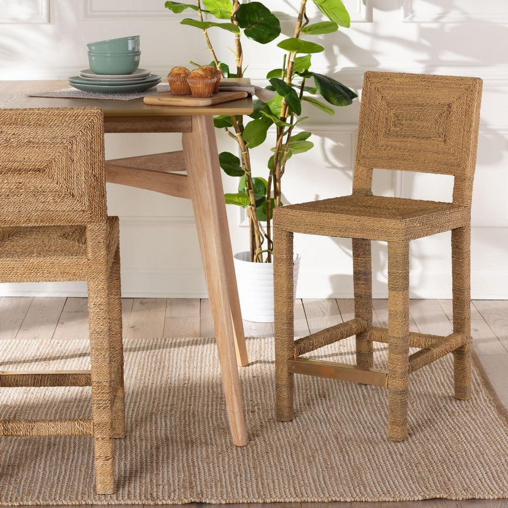 bali & pari - Anfield Counter Stool in Natural - Anfield SH60-Mahogany/Seagrass-CS view 8