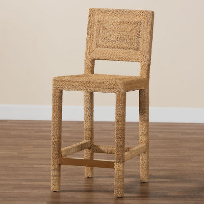bali & pari - Anfield Counter Stool in Natural - Anfield SH60-Mahogany/Seagrass-CS view 9