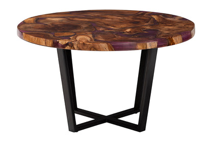 bali & pari - Apio Coffee Table - Apio-Round-Hollow Teak Wood/Resin-Coffee Table-Boxed view 2