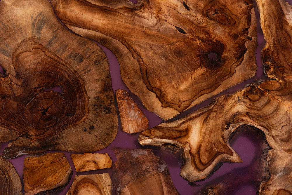 bali & pari - Apio Coffee Table - Apio-Round-Hollow Teak Wood/Resin-Coffee Table-Boxed view 7