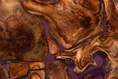 bali & pari - Apio Coffee Table - Apio-Round-Hollow Teak Wood/Resin-Coffee Table-Boxed view 7