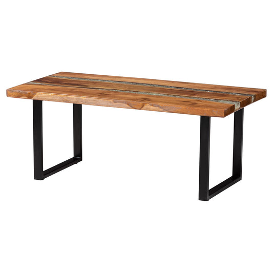 bali & pari - Apio Coffee Table in Natural Brown/White/Black - Apio-Hollow Teak Wood/Resin-Coffee Table-Boxed view 1