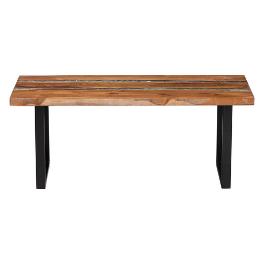 bali & pari - Apio Coffee Table in Natural Brown/White/Black - Apio-Hollow Teak Wood/Resin-Coffee Table-Boxed view 2