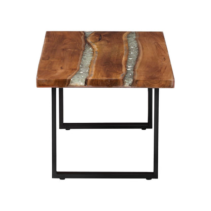 bali & pari - Apio Coffee Table in Natural Brown/White/Black - Apio-Hollow Teak Wood/Resin-Coffee Table-Boxed view 3