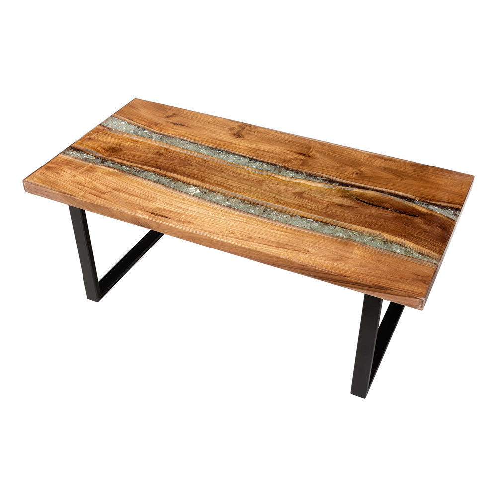 bali & pari - Apio Coffee Table in Natural Brown/White/Black - Apio-Hollow Teak Wood/Resin-Coffee Table-Boxed view 4
