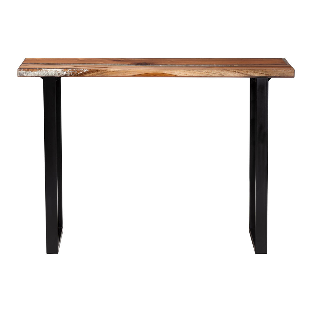 bali & pari - Apio Console Table in Natural Brown/White/Black - Apio-Hollow Teak Wood/Resin-Console Table-Boxed view 2
