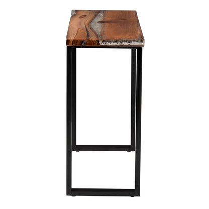 bali & pari - Apio Console Table in Natural Brown/White/Black - Apio-Hollow Teak Wood/Resin-Console Table-Boxed view 3