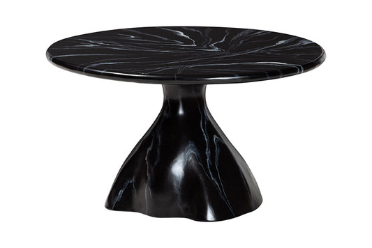 bali & pari - Aponi Coffee Table - Aponi-Black Marbled Resin-CT view 1