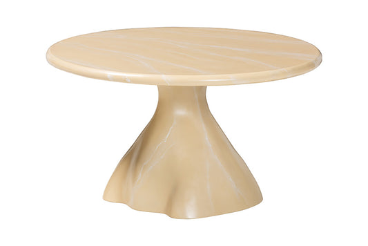 bali & pari - Aponi Coffee Table - Aponi-Cream Marbled Resin-CT view 1