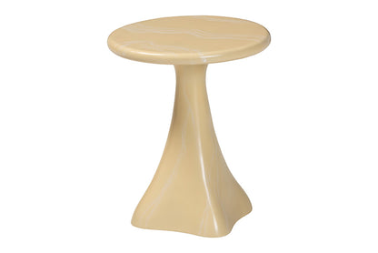 bali & pari - Aponi End Table - Aponi-Cream Marbled Resin-ET view 1