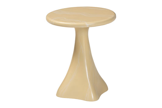 bali & pari - Aponi End Table - Aponi-Cream Marbled Resin-ET view 1