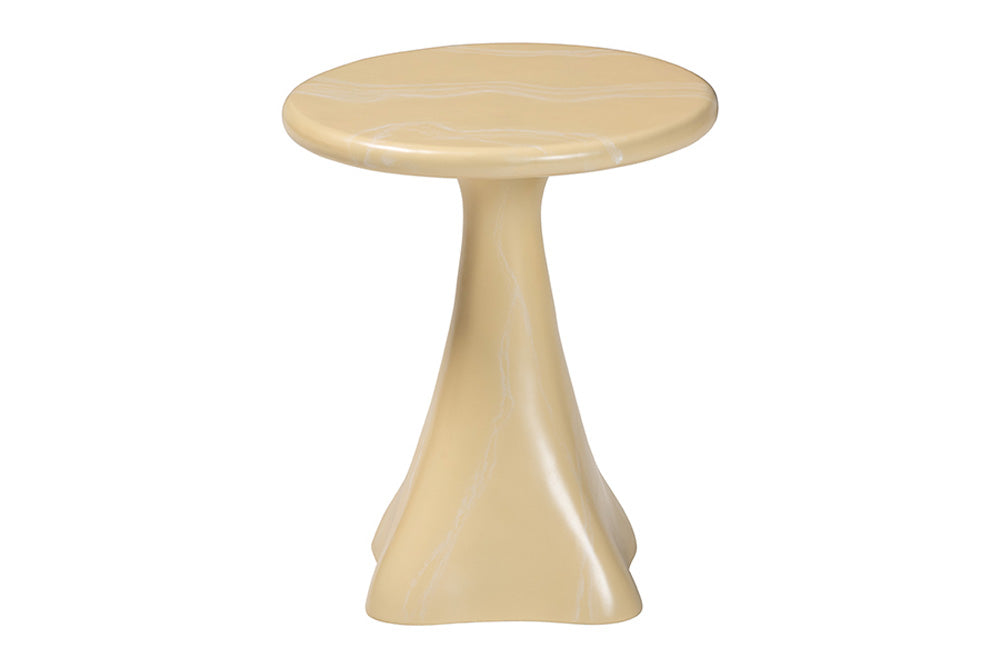 bali & pari - Aponi End Table - Aponi-Cream Marbled Resin-ET view 2