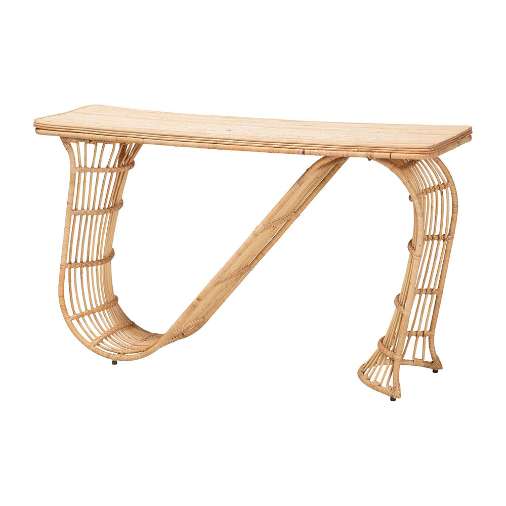 bali & pari - AraceliConsole Table in Light Honey - Araceli-Rattan/Light Honey-Console Table view 1