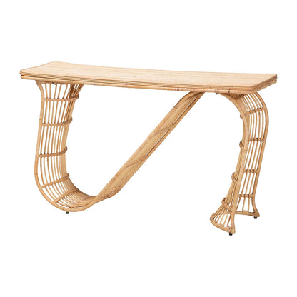 bali & pari - AraceliConsole Table in Light Honey - Araceli-Rattan/Light Honey-Console Table view 1