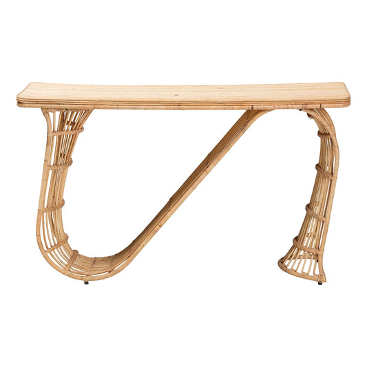 bali & pari - AraceliConsole Table in Light Honey - Araceli-Rattan/Light Honey-Console Table view 2