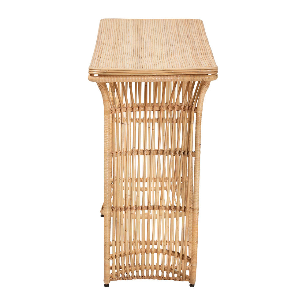 bali & pari - AraceliConsole Table in Light Honey - Araceli-Rattan/Light Honey-Console Table view 3