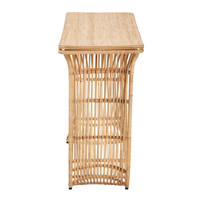 bali & pari - AraceliConsole Table in Light Honey - Araceli-Rattan/Light Honey-Console Table view 3