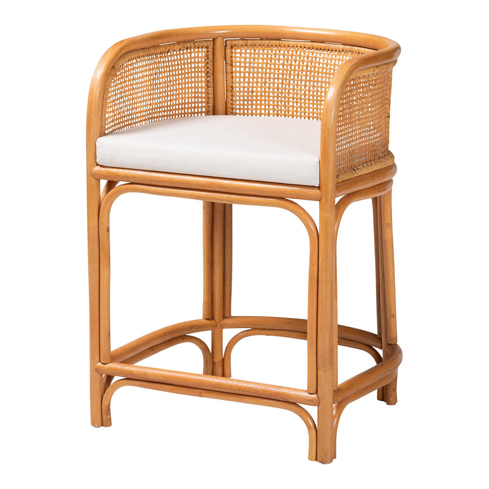 bali & pari - Aria Counter Stool in Light Honey - Ania-Light Honey/Rattan-CS view 1