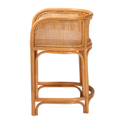 bali & pari - Aria Counter Stool in Light Honey - Ania-Light Honey/Rattan-CS view 3