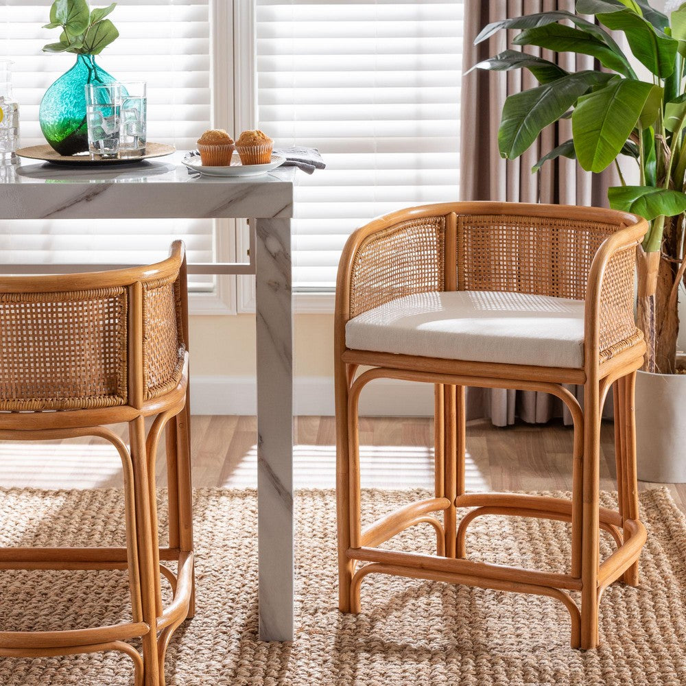 bali & pari - Aria Counter Stool in Light Honey - Ania-Light Honey/Rattan-CS view 8