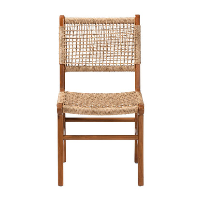 bali & pari - Ariba Dining Chair in Caramel Brown/Natural Brown - DC-05-Arimbi-Brown Wood/Rattan-DC view 2