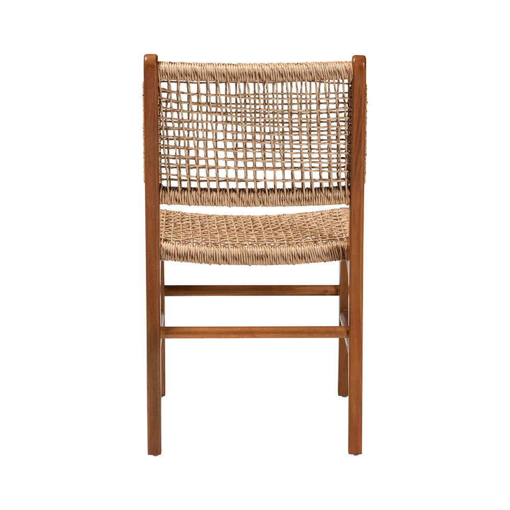bali & pari - Ariba Dining Chair in Caramel Brown/Natural Brown - DC-05-Arimbi-Brown Wood/Rattan-DC view 4