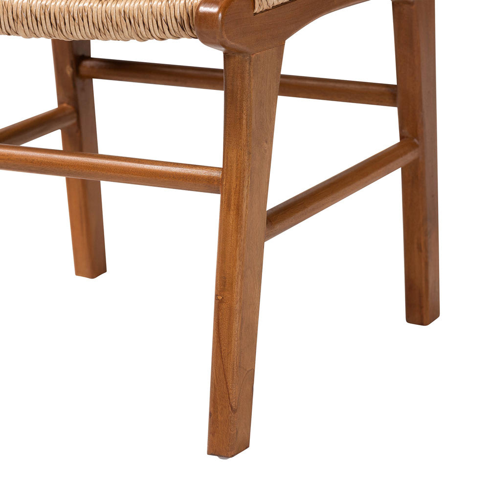 bali & pari - Ariba Dining Chair in Caramel Brown/Natural Brown - DC-05-Arimbi-Brown Wood/Rattan-DC view 6