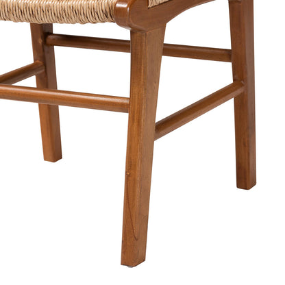 bali & pari - Ariba Dining Chair in Caramel Brown/Natural Brown - DC-05-Arimbi-Brown Wood/Rattan-DC view 6