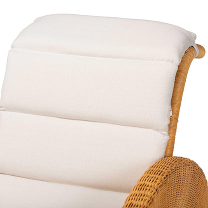 bali & pari - AriesChaise in Light Honey - Aries-Light Honey/Rattan-Cushion-Lounger view 5