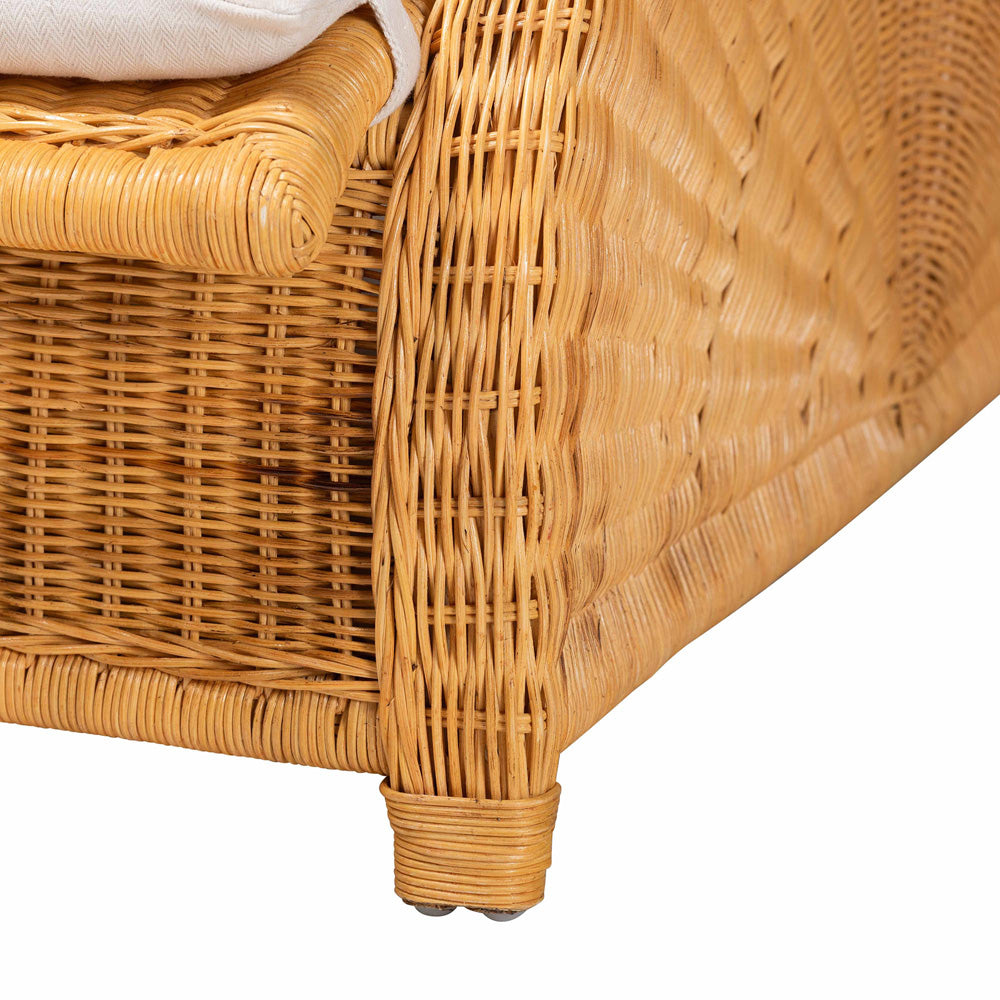 bali & pari - AriesChaise in Light Honey - Aries-Light Honey/Rattan-Cushion-Lounger view 6