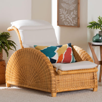 bali & pari - AriesChaise in Light Honey - Aries-Light Honey/Rattan-Cushion-Lounger view 8